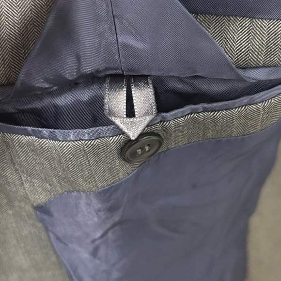 Suitsupply Blazer 44R Livorno Gray Herringbone Jacket Vitale Barberis Canonico - Picture 7 of 16
